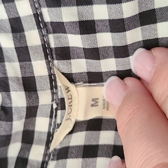 JCrew buffalo check button down tunic, medium - Picture 2 of 9